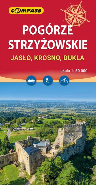 Pogórze Strzyżowskie Jasło Krosno Dukla mapa...