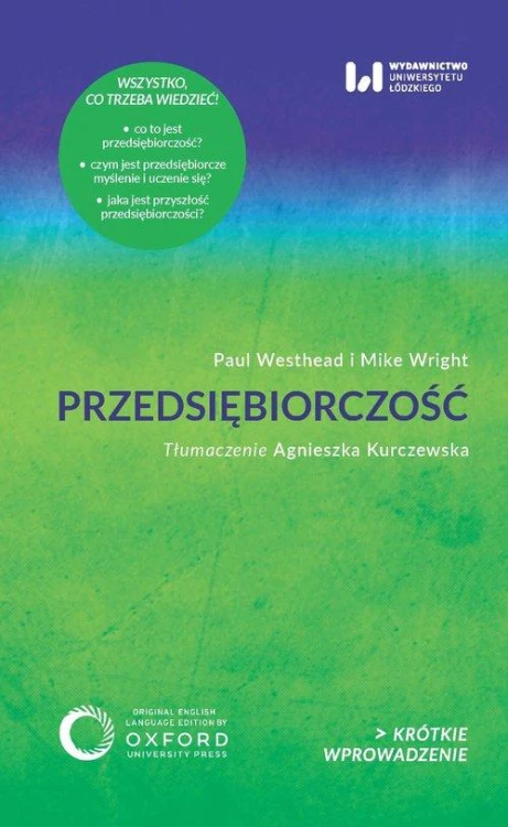 Przedsiębiorczość, Westhead Paul, Wright Mike