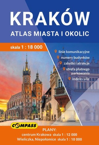 Przewodnik Kraków atlas miasta i okolic skala...