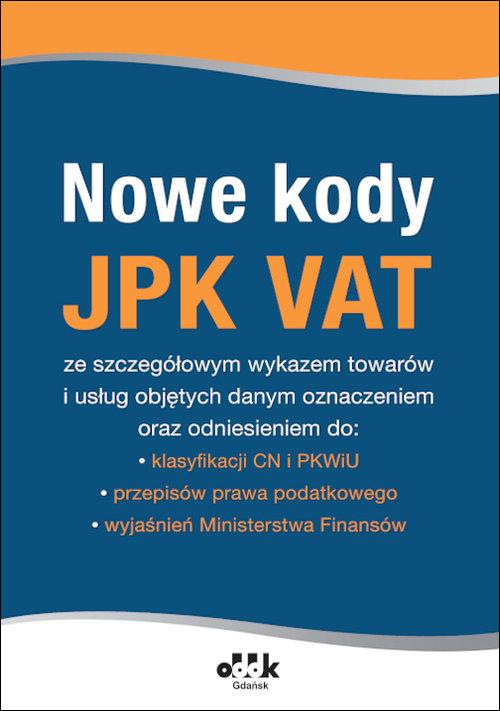Nowe kody JPK VAT, -