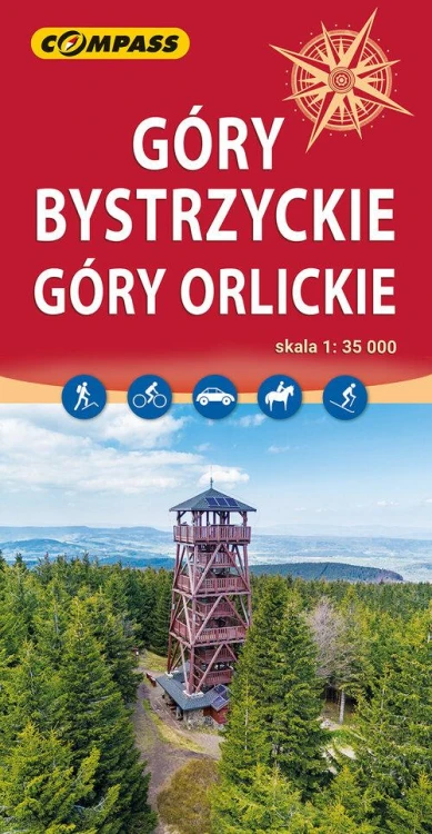 Góry Bystrzyckie Góry Orlickie mapa...