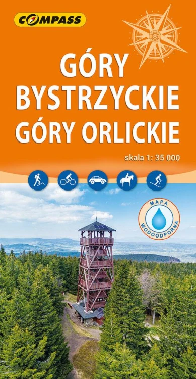 Góry Bystrzyckie Góry Orlickie mapa...