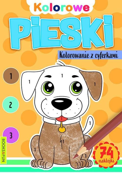 Kolorowe pieski Kolorowanie z cyferkami