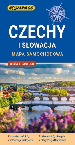 Czechy i Słowacja mapa samochodowa