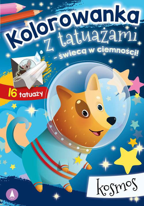 Kolorowanka z tatuażami świecą w ciemności Kosmos